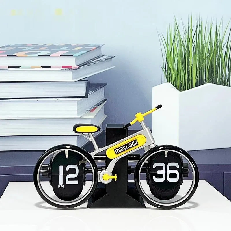 Creative Bicycle Flip Clock Household Desk Decorative Seat Clock - Bellarte Enchanté Creative Bicycle Flip Clock Household Desk Decorative Seat Clock